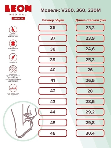 																	Медицинская обувь Leon MED260W																