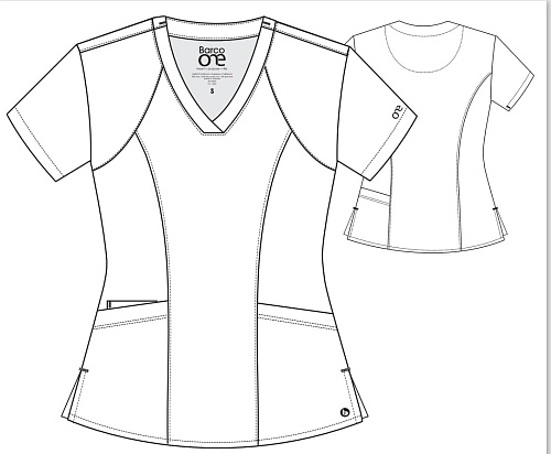 																	Женский медицинский топ Barco Uniforms 5105 США																