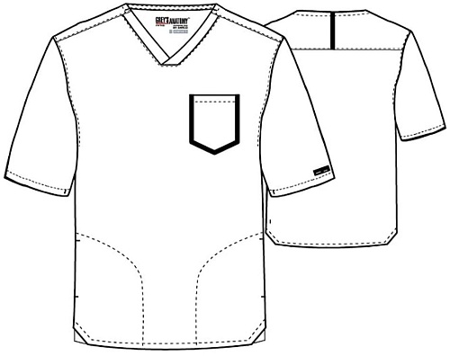 																	Мужской медицинский топ Barco Uniforms 0118																