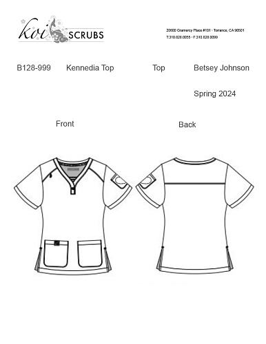 																	Женский медицинский топ KOI B128 США																