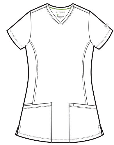 																	Женский медицинский топ Healing Hands 2500~ США																