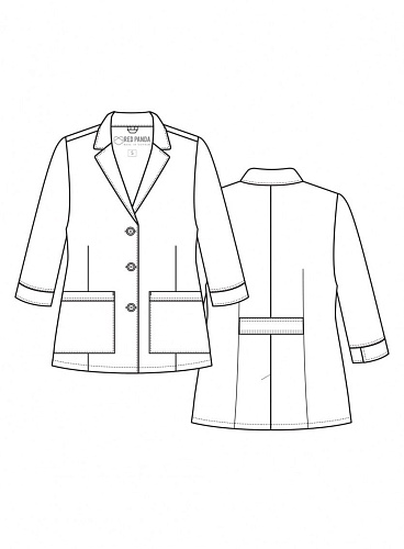 																	Женский медицинский жакет  MAEVN 7126 США																