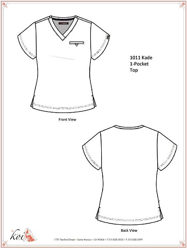 																	Женский медицинский топ KOI 1011 США																