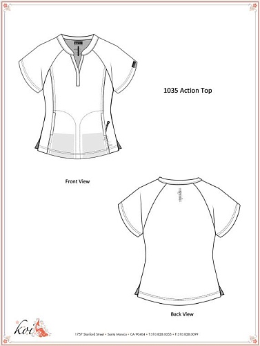 																	Женский медицинский топ KOI 1035 США																