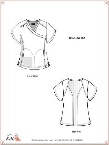 																	Женский медицинский топ KOI 1032 США																