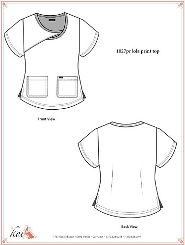 																	Женский медицинский топ KOI 1027PR США																